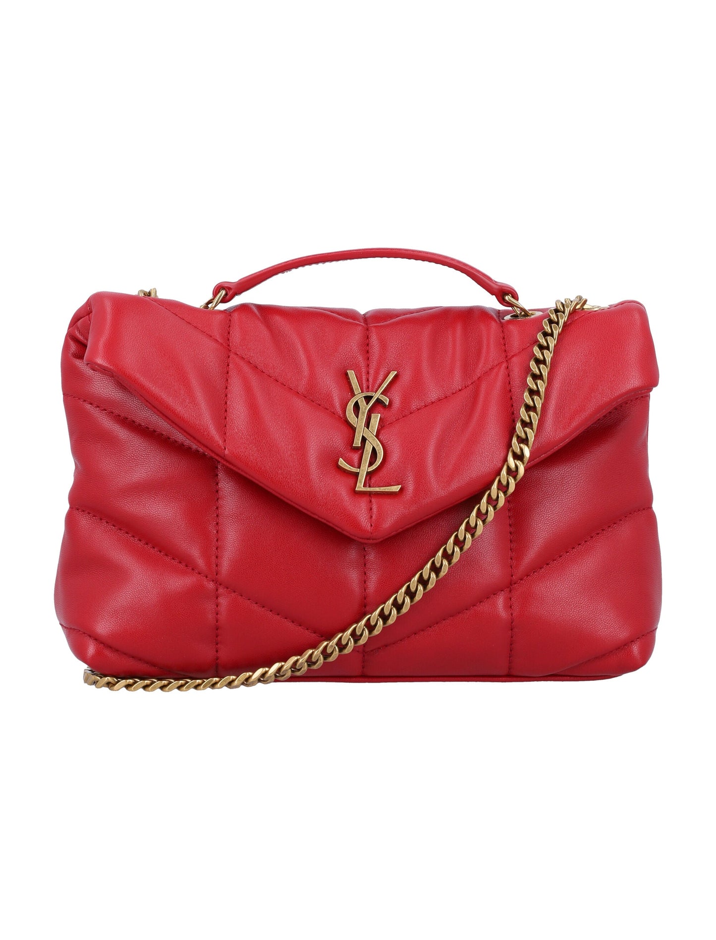 Luxury Saint Laurent Women's Toy Puffer Mini Bag in Red Danger | 24A7593371EL07 Color 6937