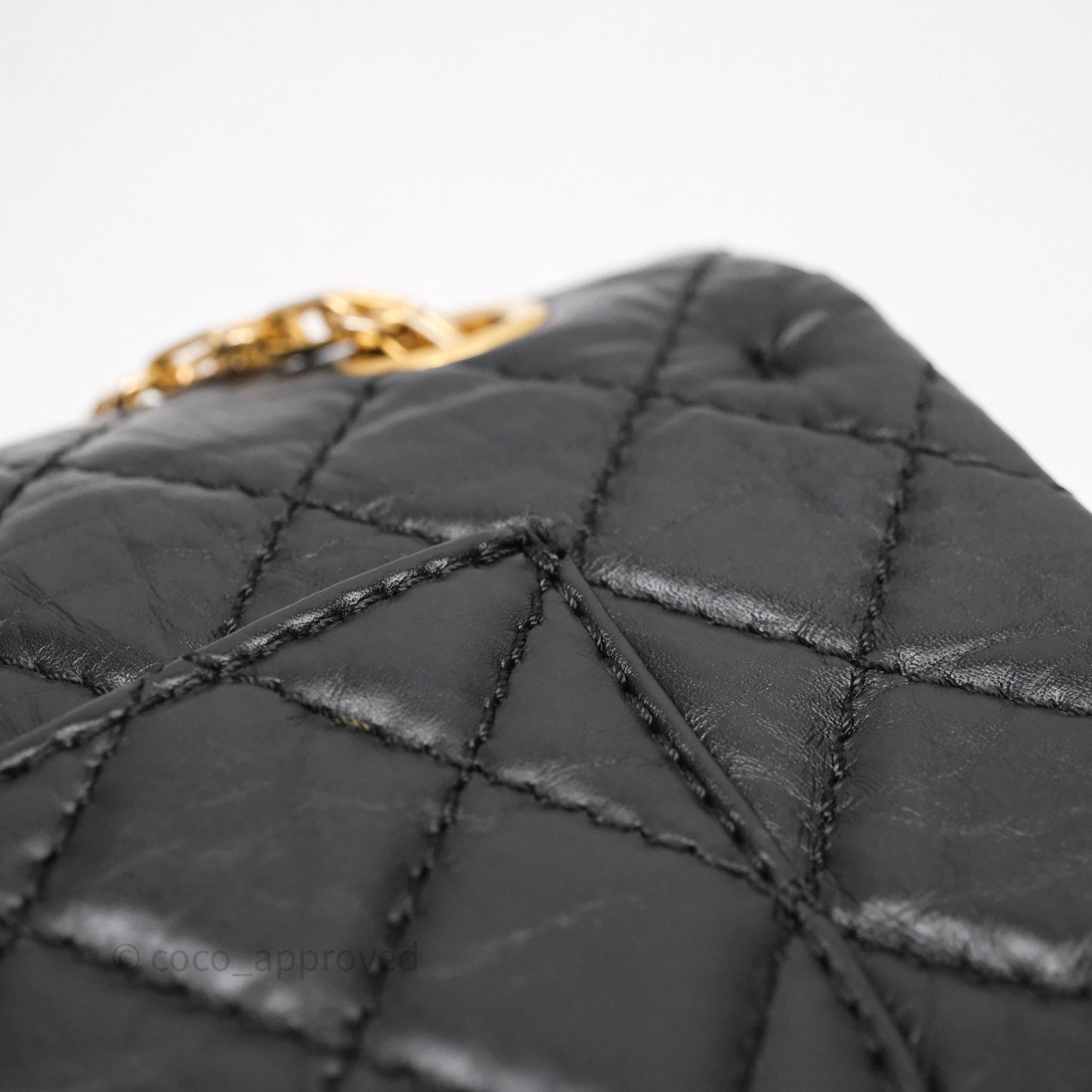Chanel Reissue 225 Flap Black Aged Calfskin Gold Hardware