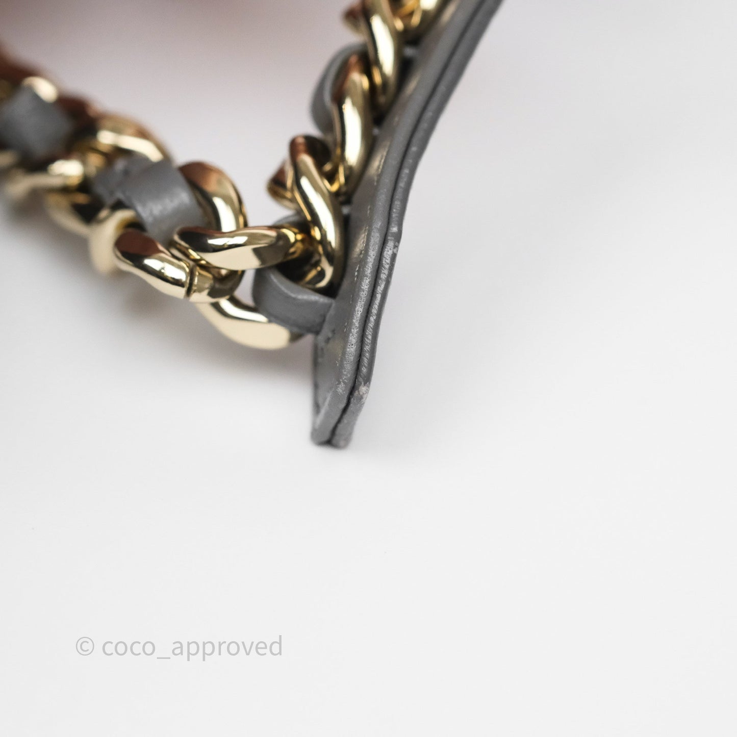Chanel 19 Wallet on Chain WOC Grey Lambskin Mixed Hardware