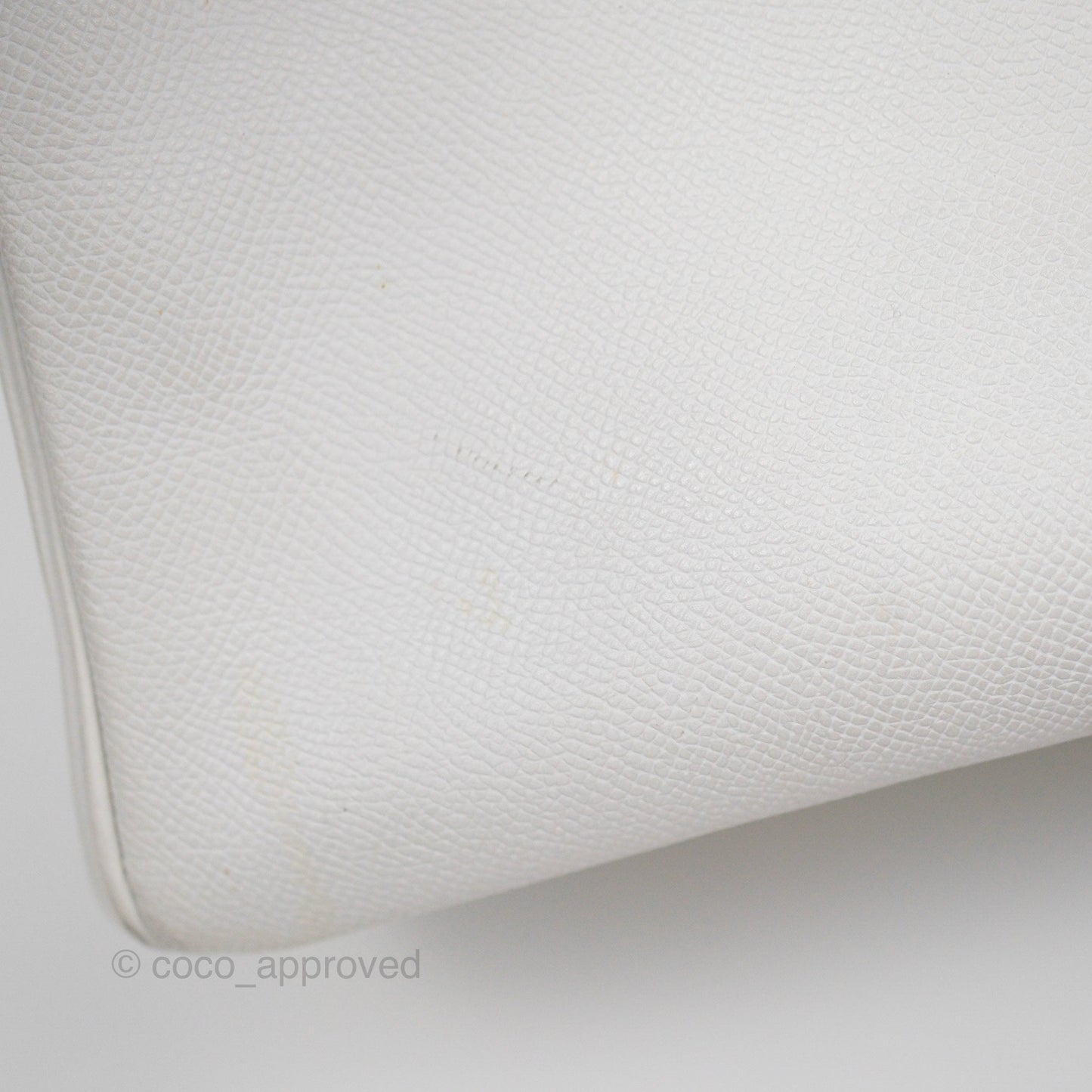 Hermès Birkin 30 Retourne White Epsom Palladium Hardware