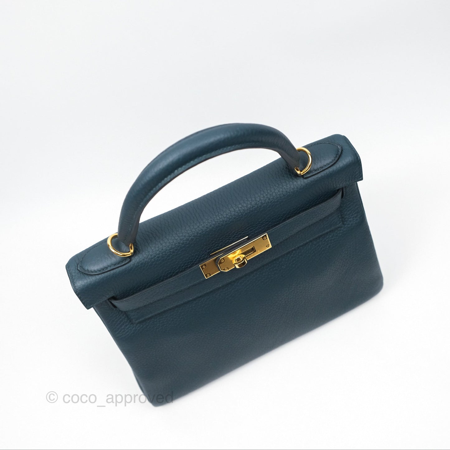 Hermès Kelly 28 Retourne Dark Green Clemence Gold Hardware