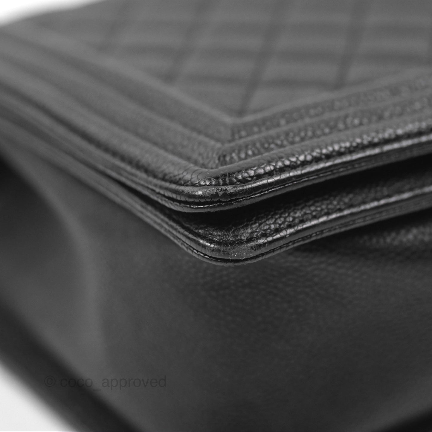 Chanel Quilted New Medium Boy Black Caviar Ruthenium Hardware