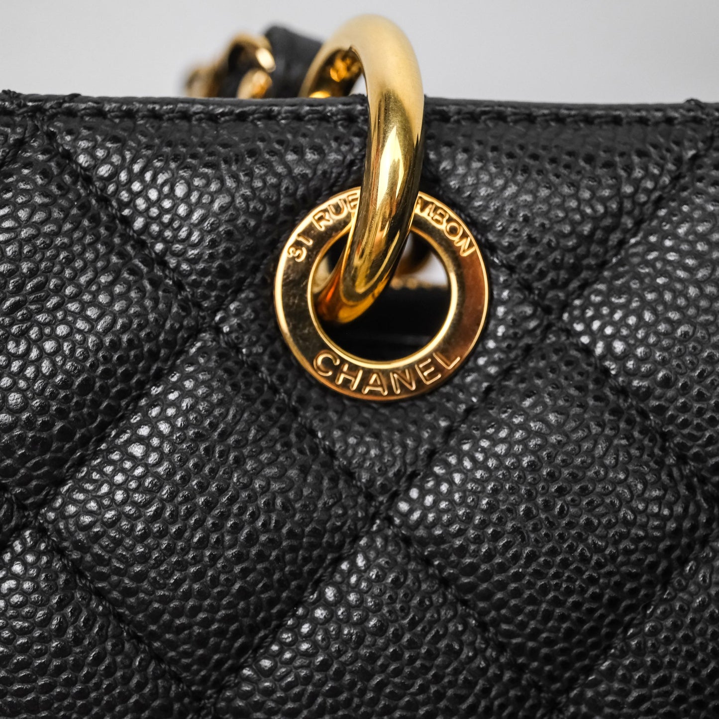 Chanel GST Black Caviar Gold Hardware