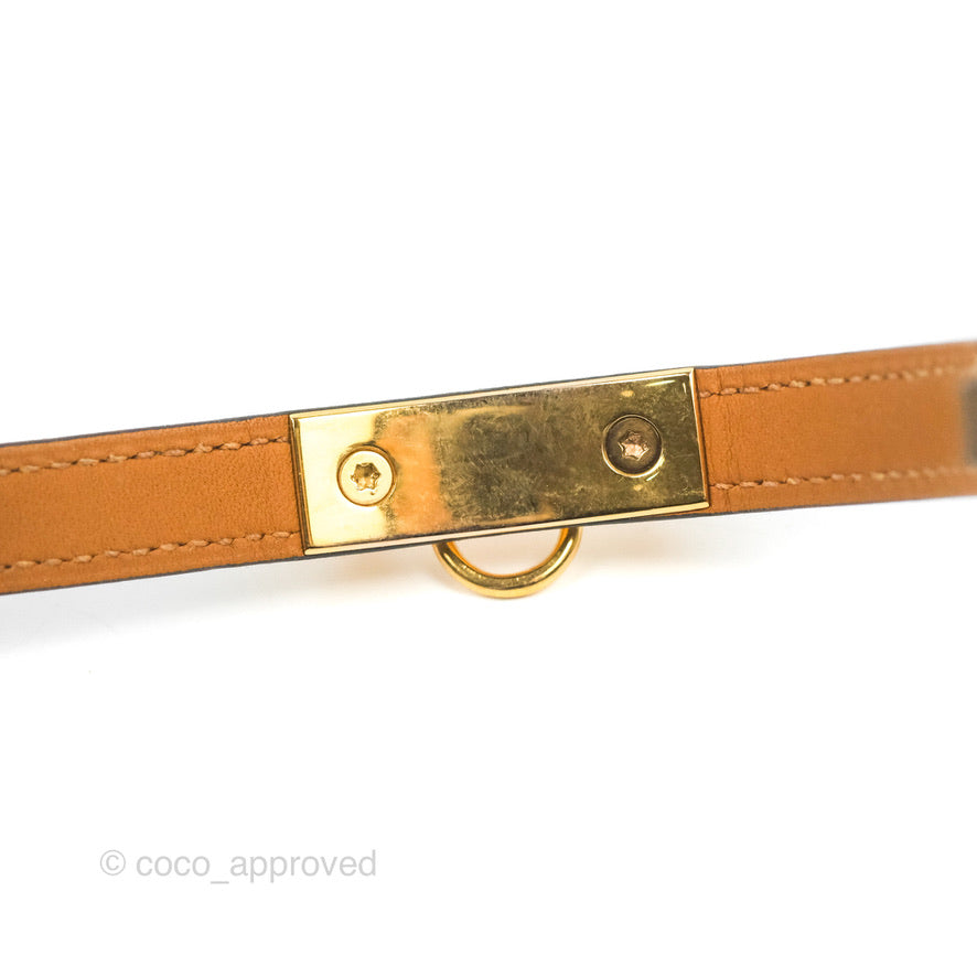 Hermès Rivale Double Tour Bracelet Etoupe Gold Hardware