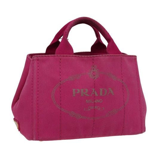 Luxury PradaCanapa PM Hand Bag Canvas Pink 78227