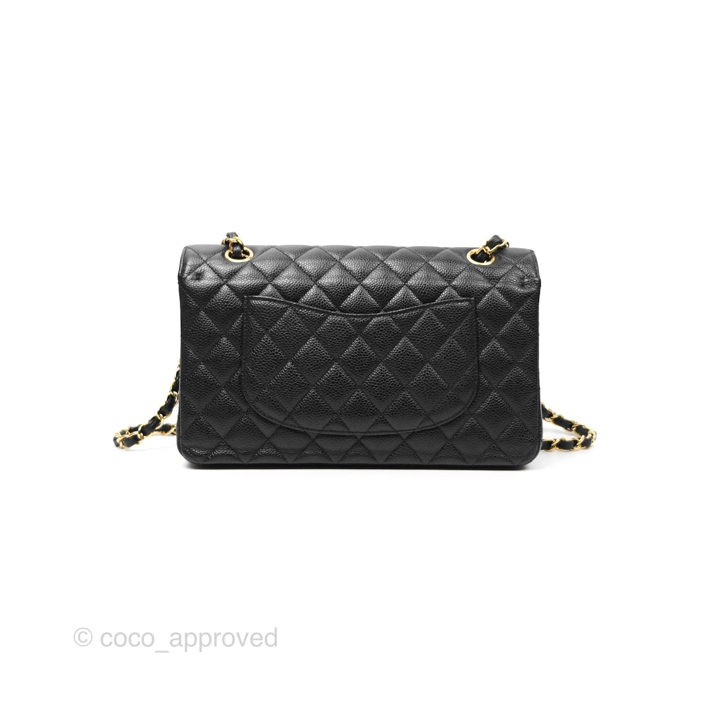 Chanel Medium Classic Flap Quilted Black Caviar Gold Hardware