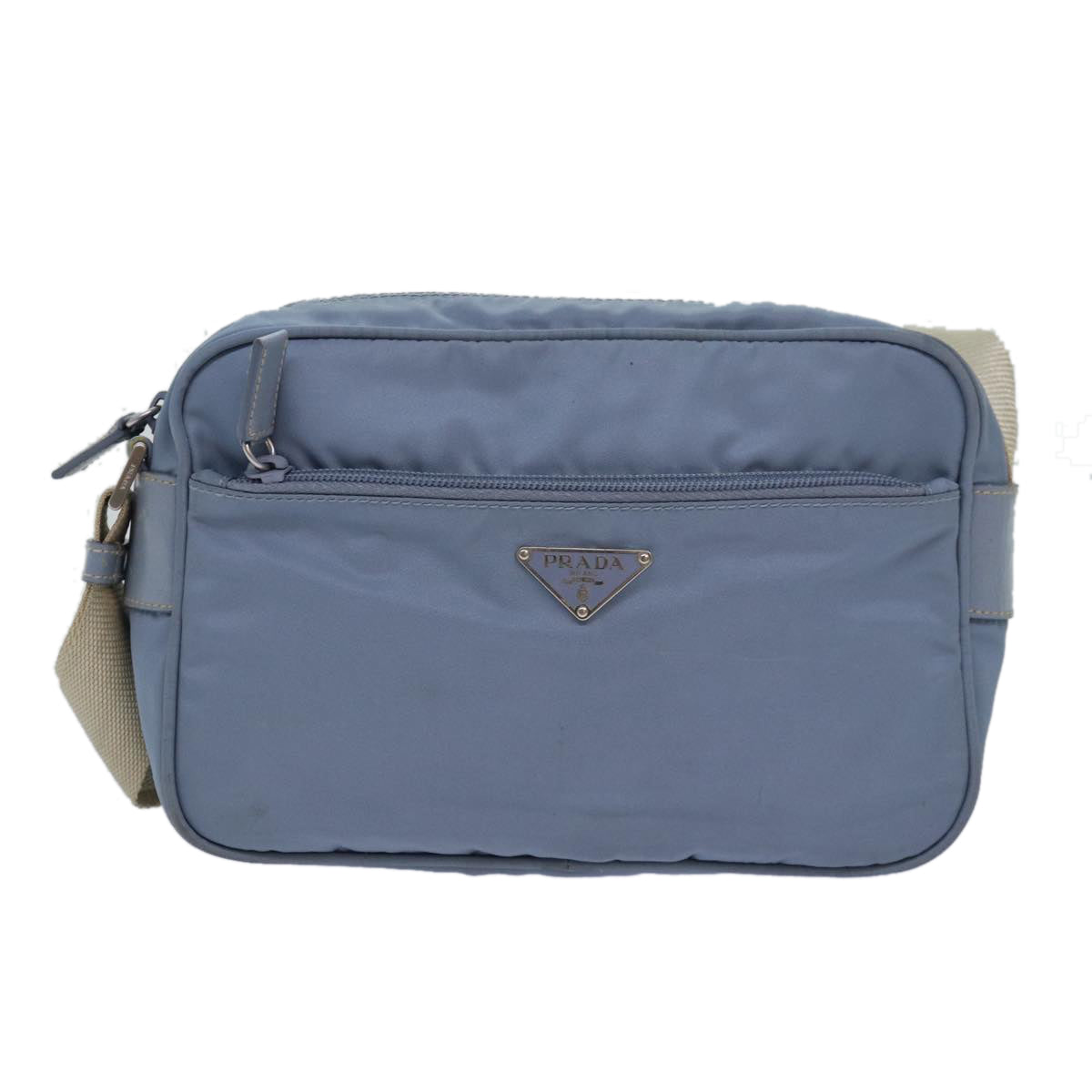 Luxury PradaShoulder Bag Nylon Light Blue 78256