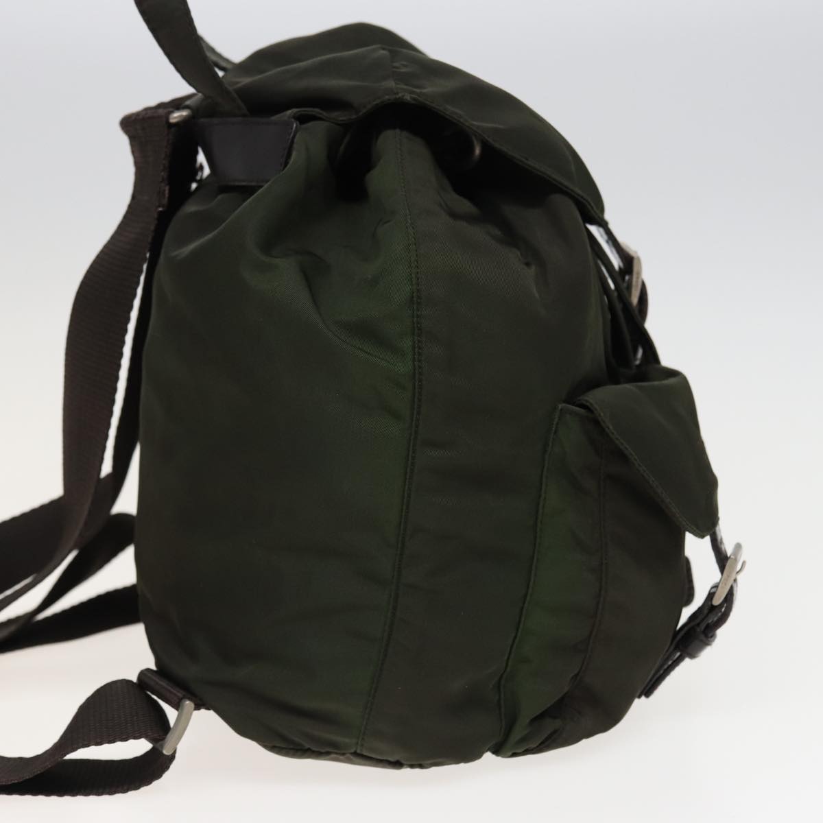 Luxury PradaShoulder Bag Nylon Khaki 78257