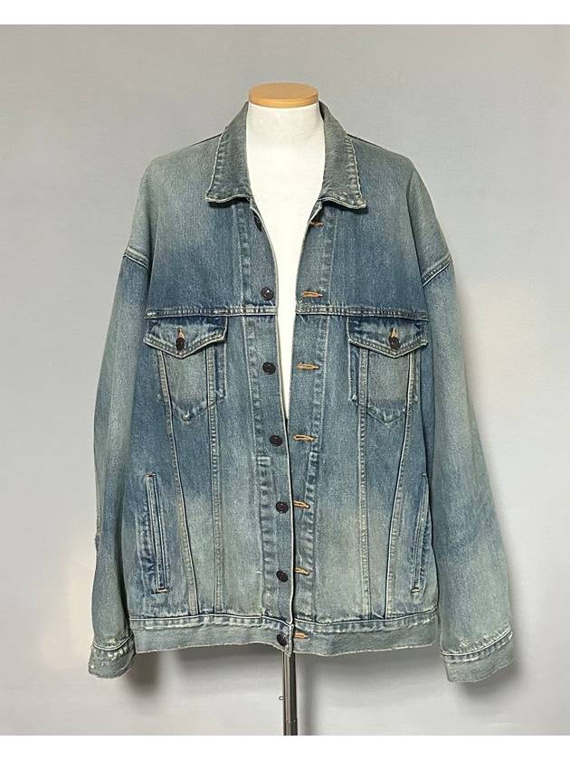 Luxury Balenciaga logo print denim jacket 110