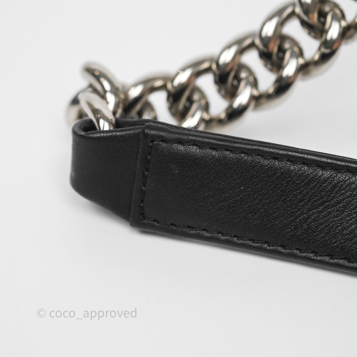Chanel Small Boy Chevron Black Calfskin Silver Hardware