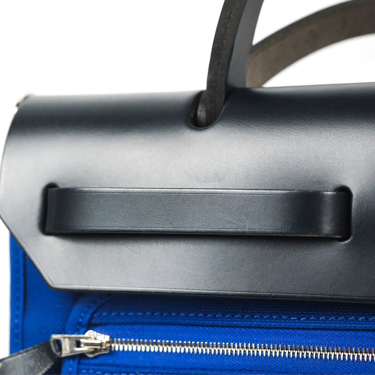 Hermès Herbag Zip 31 Bleu Électrique & Bleu Indigo Canvas Palladium Hardware