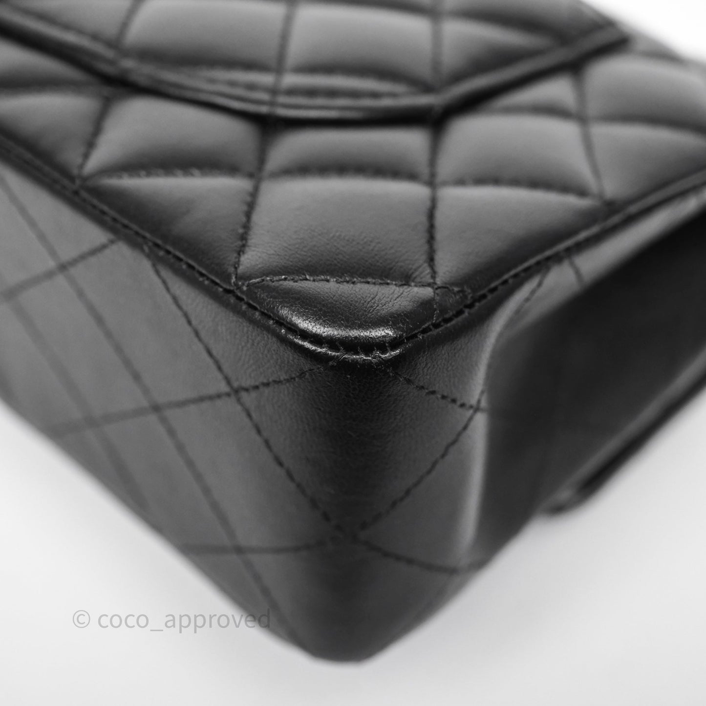 Chanel Small Classic Flap Quilted Black Lambskin Gold Hardware