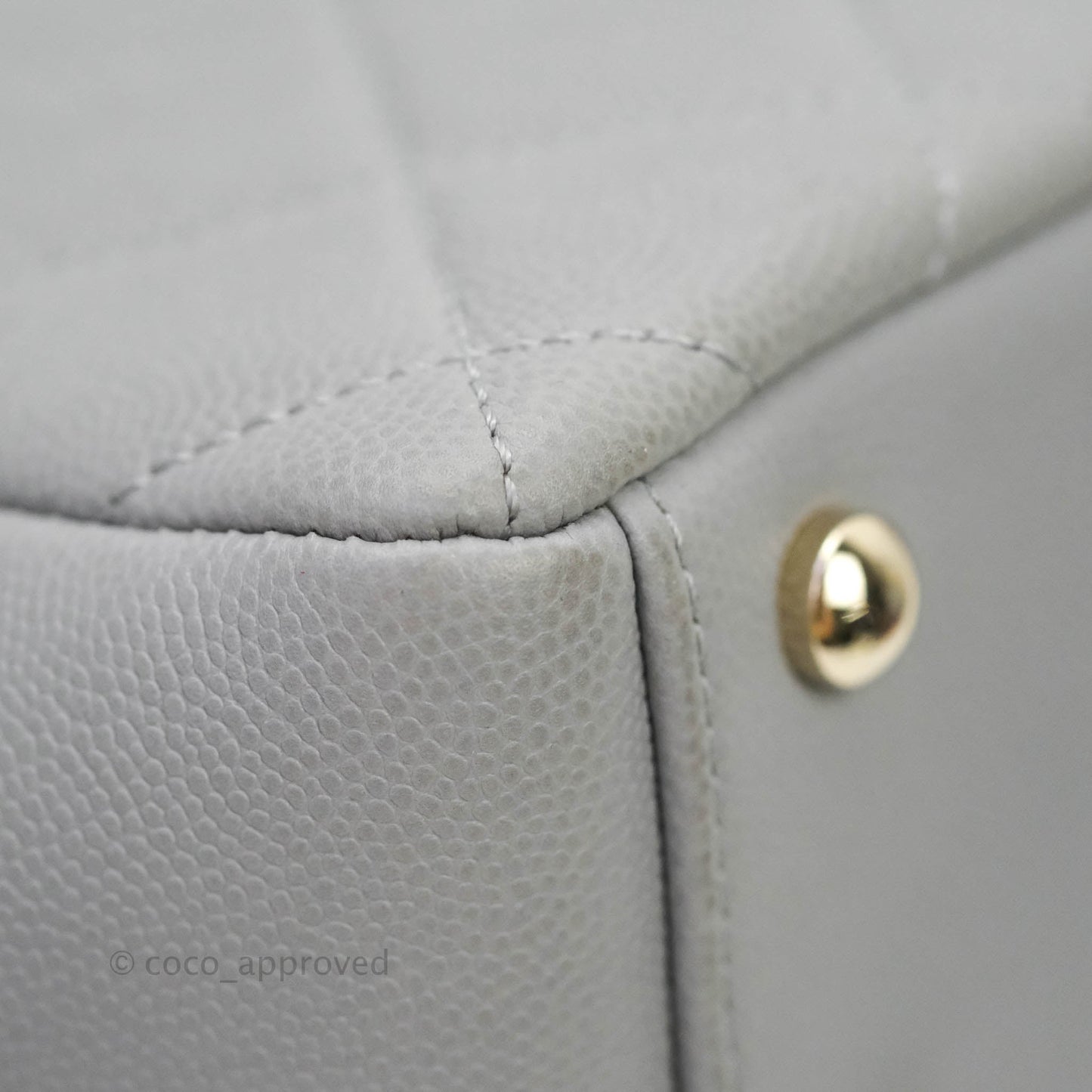 Chanel Quilted Small Business Affinity Flap Grey Caviar Gold Hardware