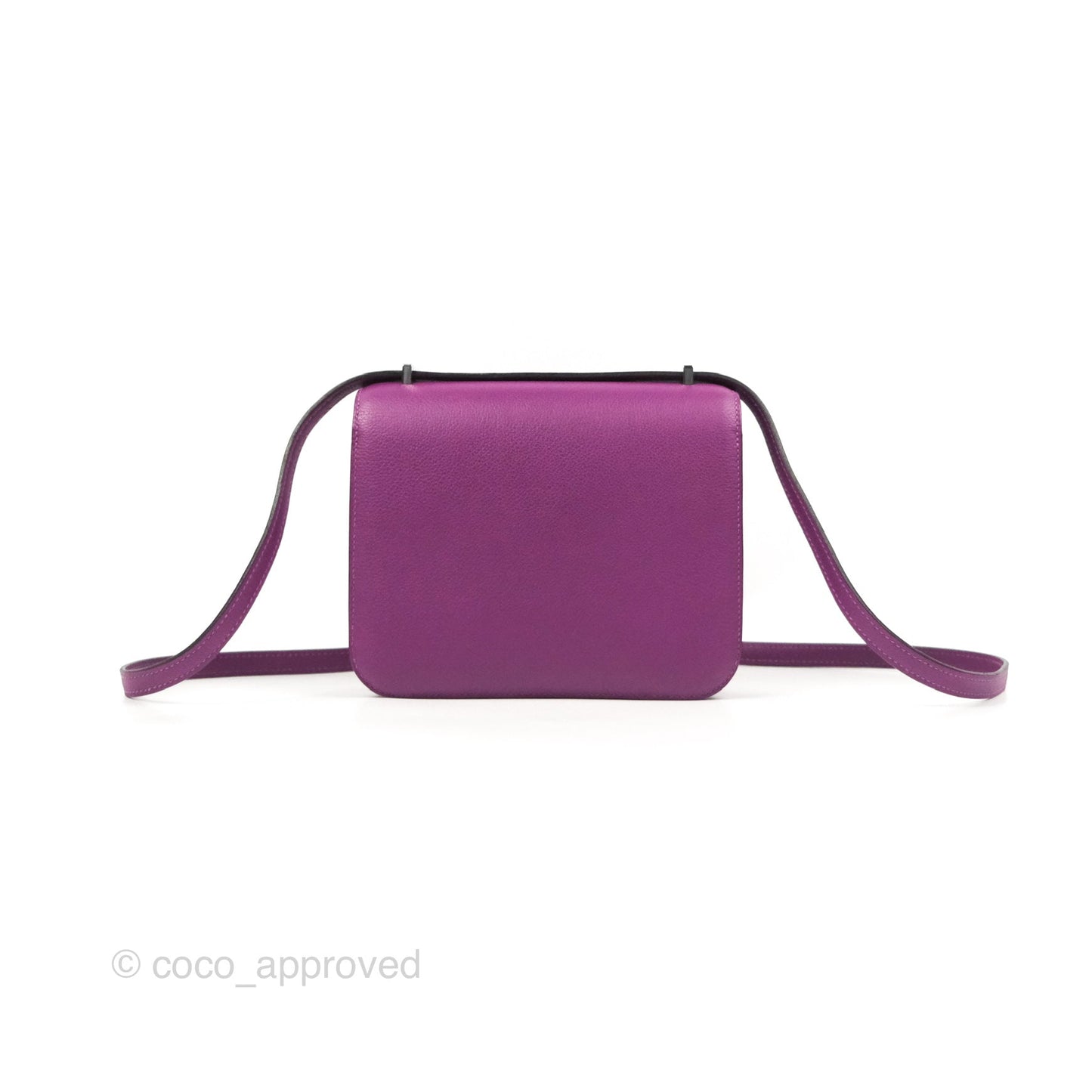 Hermès Constance Mini 18cm Anemone Evercolor Palladium Hardware