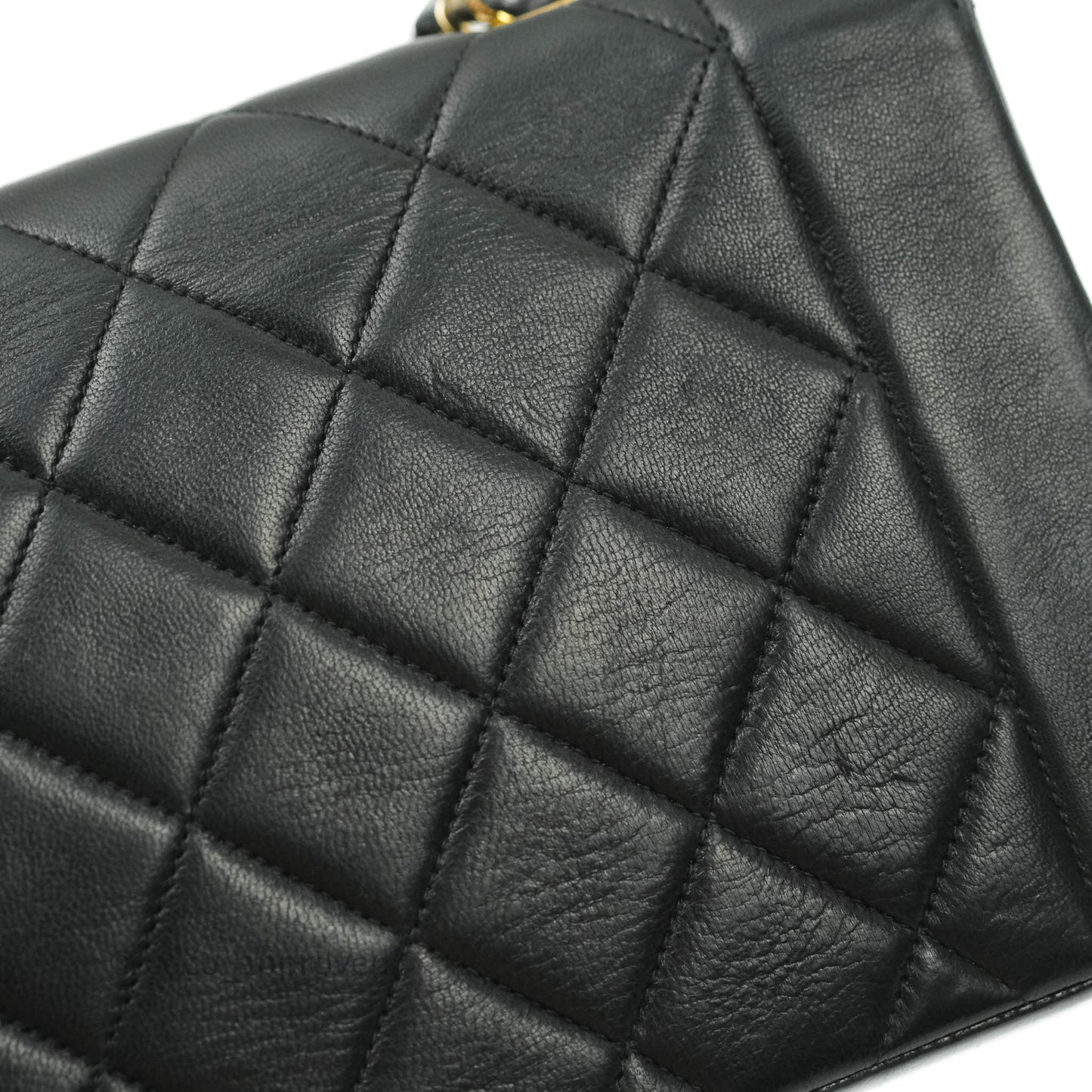 Chanel Black Quilted Lambskin Small Vintage Classic Diana Flap Bag