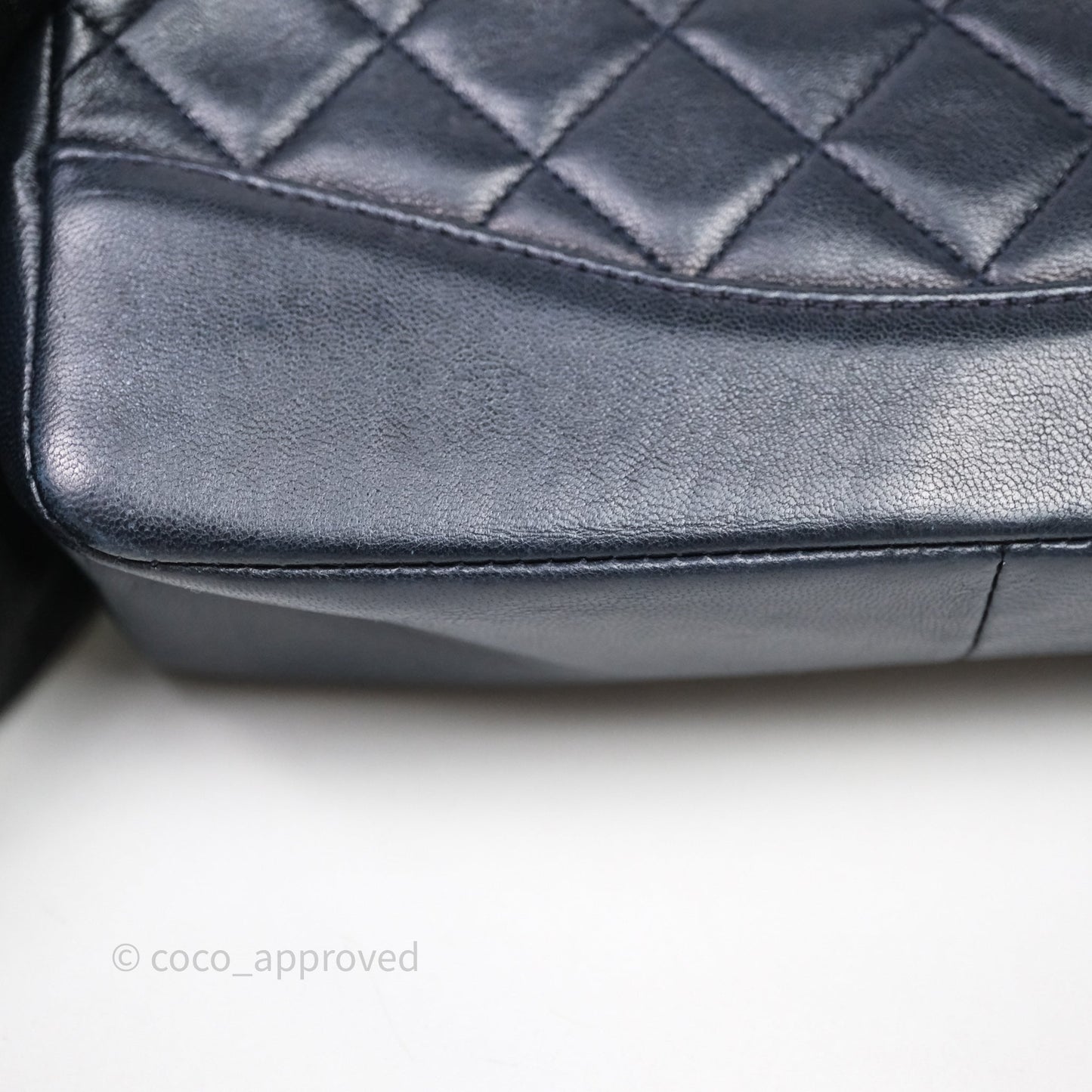 Chanel Vintage 31 Navy Lambskin 24K Gold Hardware