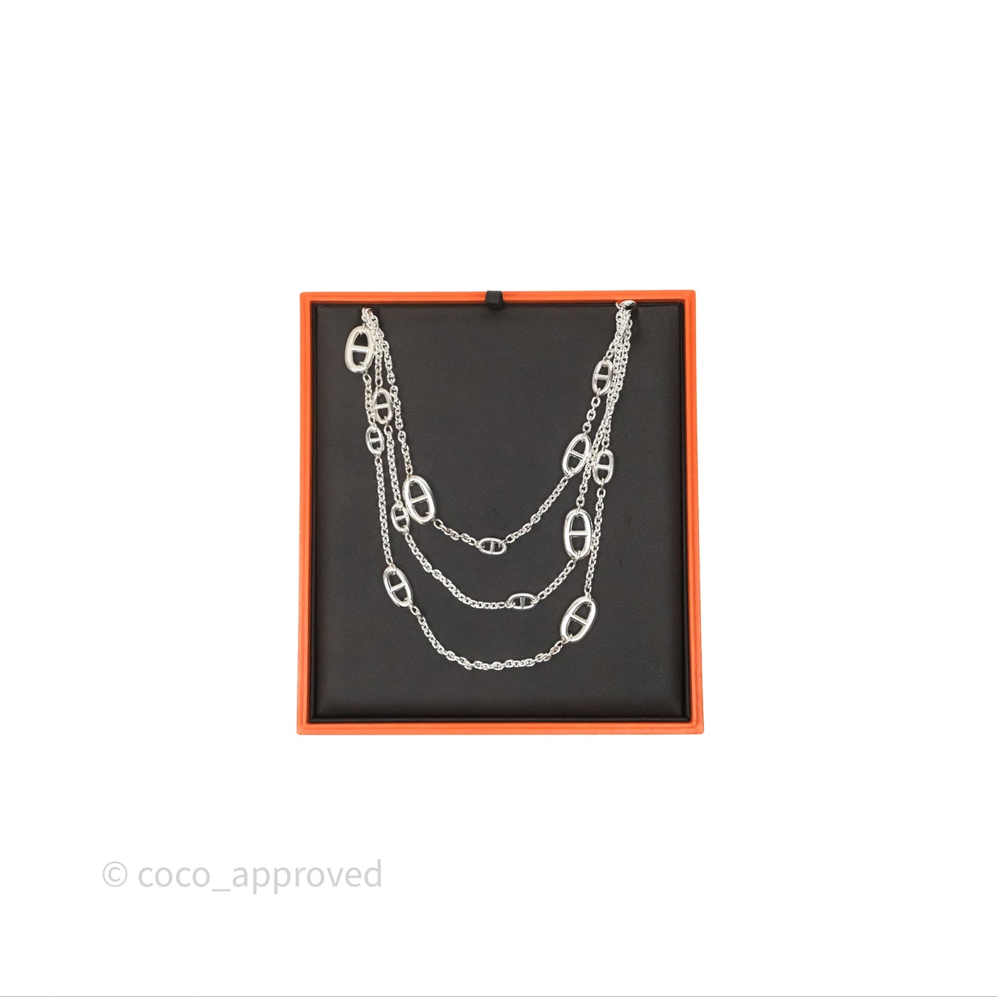 Hermès Farandole Long Necklace 160 in Sterling Silver