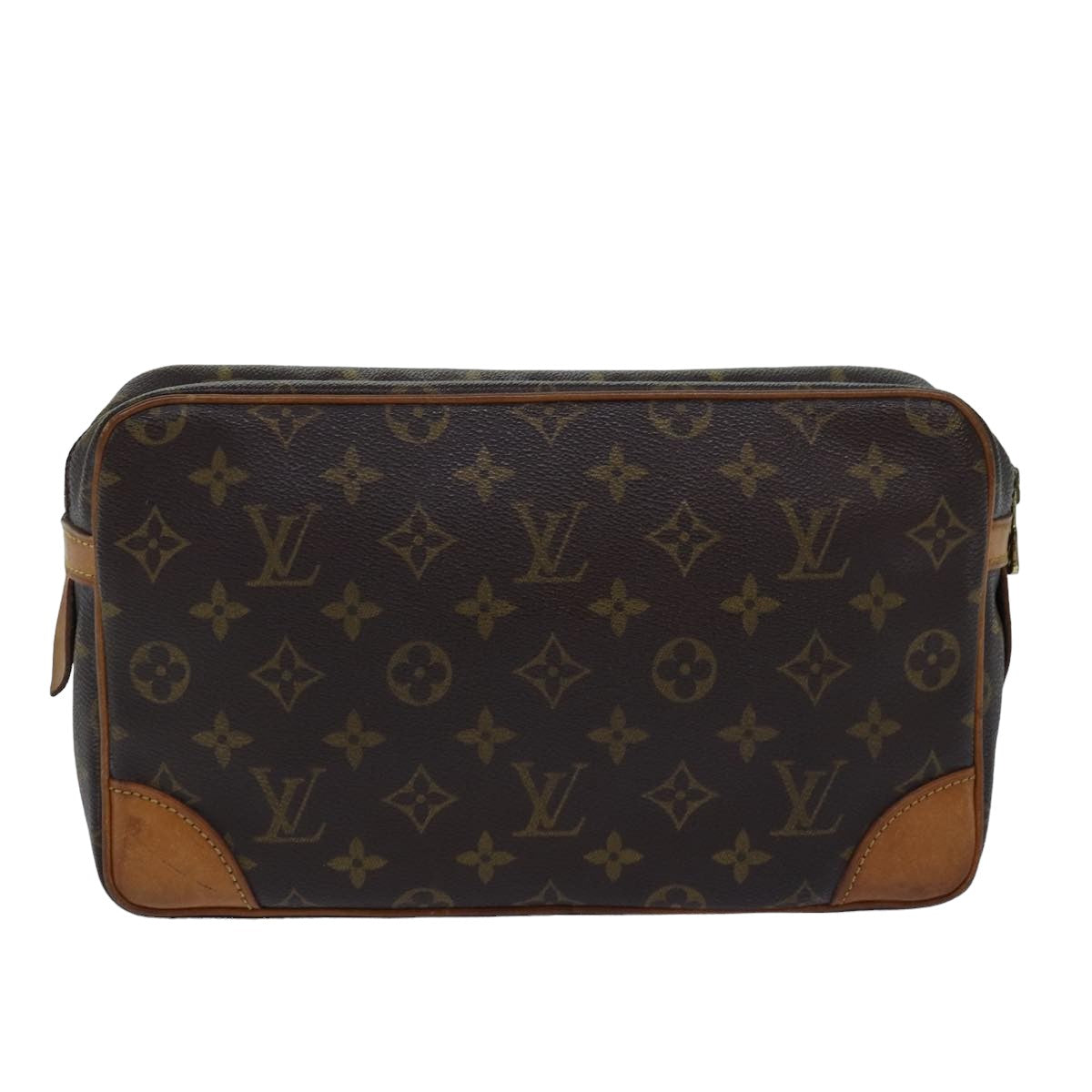 LOUIS VUITTON Monogram Compiegne 28 Clutch Bag M51845 LV 78388