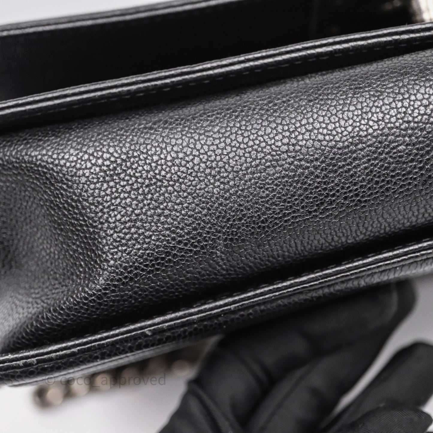 Chanel Quilted New Medium Boy Black Caviar Ruthenium Hardware
