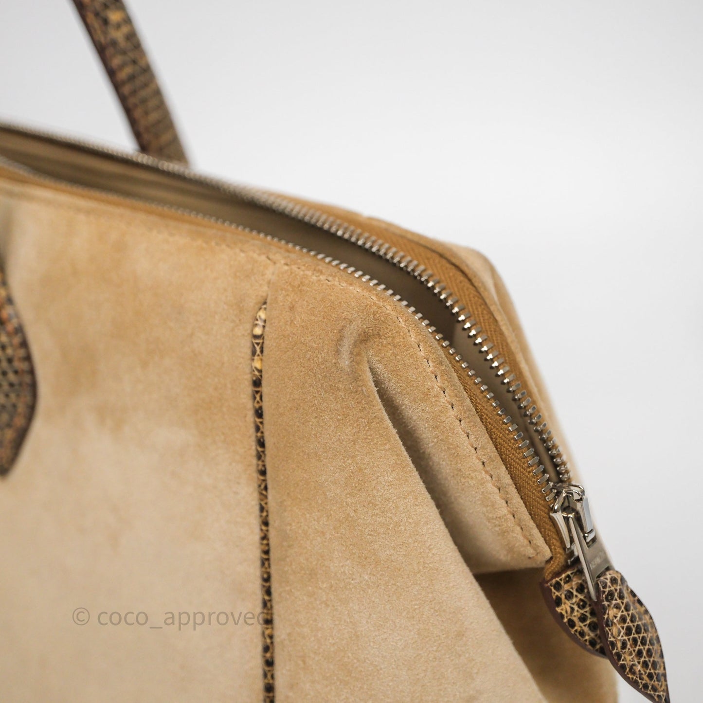 Hermès Beige Veau Doblis Salvator Lizard 27 Bombay Palladium Hardware