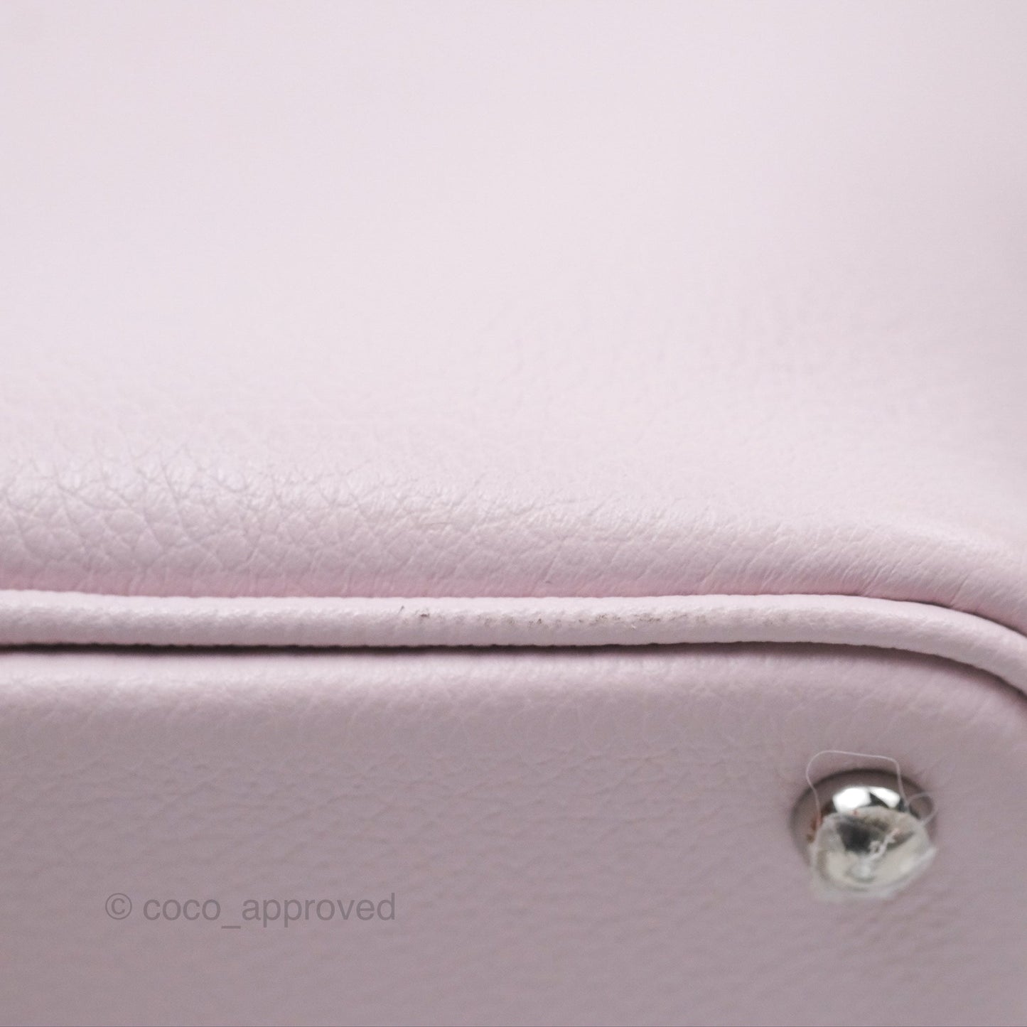 Hermès Bolide Mini 1923 Verso Evercolor Mauve Pale 09/ Caramel 28 Palladium Hardware