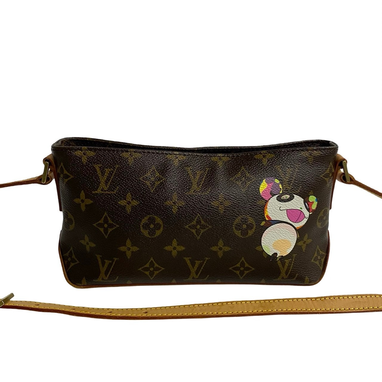 LOUIS VUITTON Shoulder Bag leather Brown Monogram Trotteur
