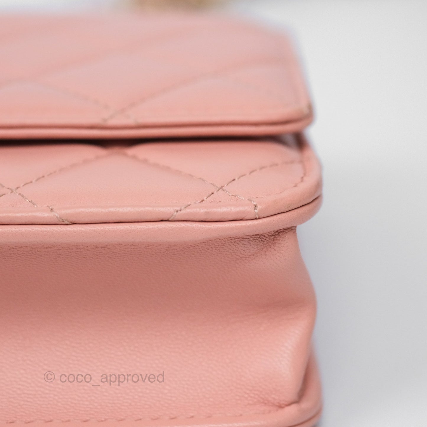 Chanel Trendy CC WOC Quilted Salmon Pink Lambskin Gold Hardware