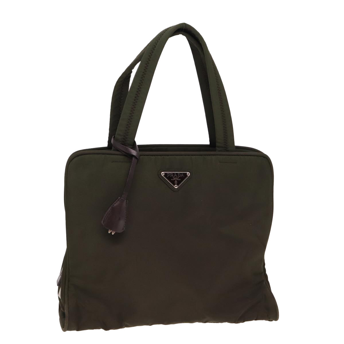 Luxury PradaHand Bag Nylon Khaki 78419