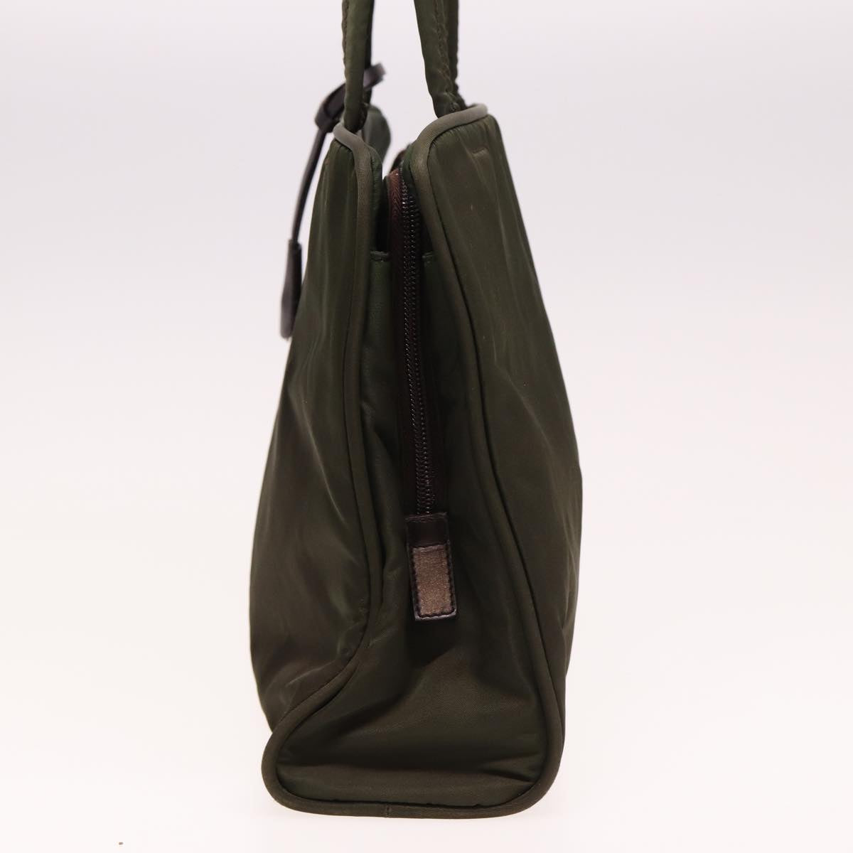 Luxury PradaHand Bag Nylon Khaki 78419