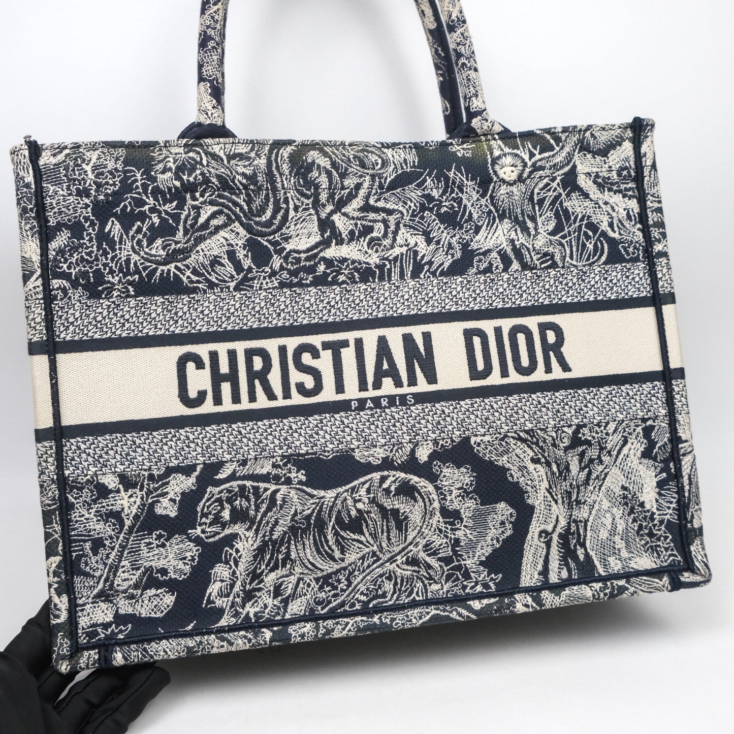 Christian Dior Toile De Jouy Medium Book Tote Canvas