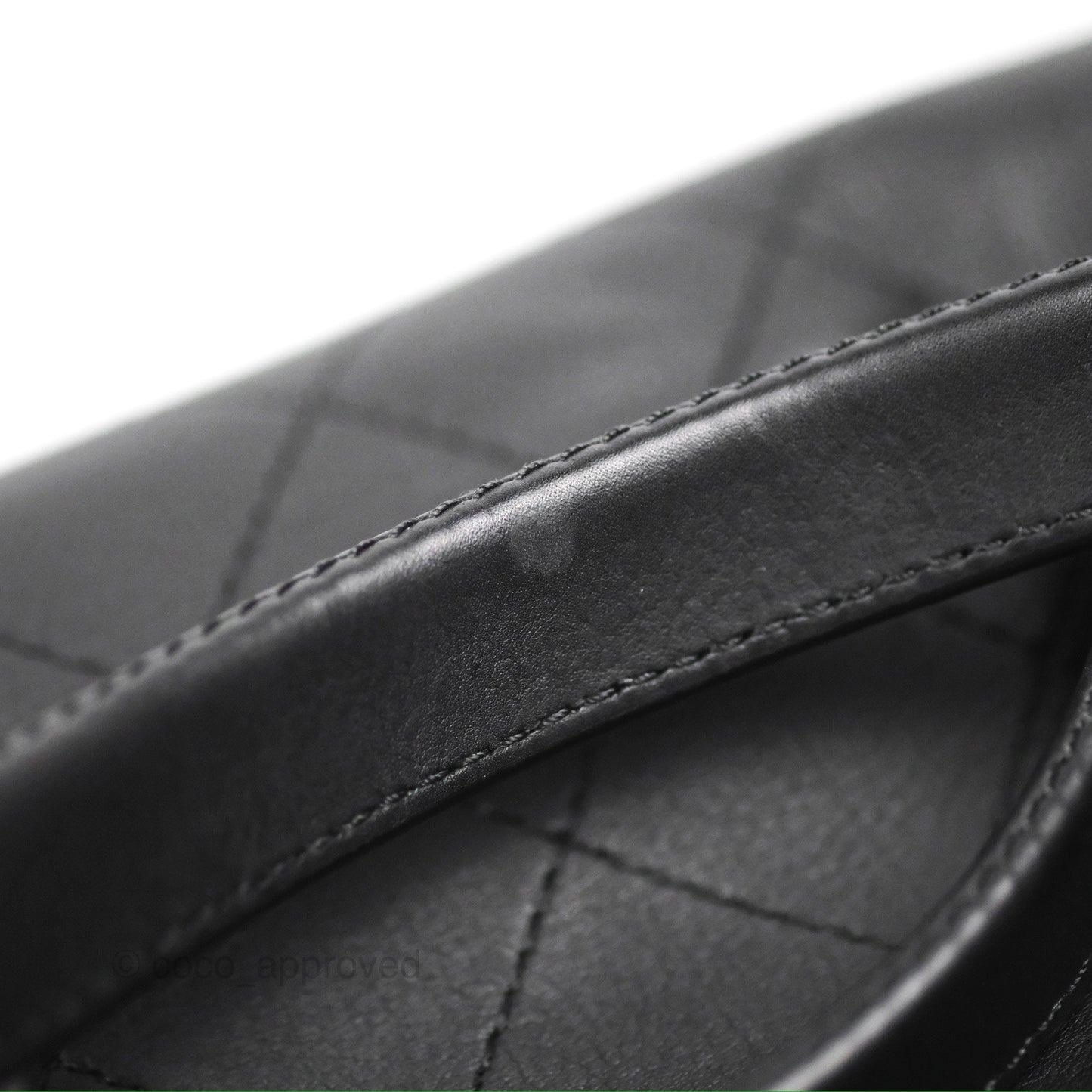 Chanel Flat Quilted Boston Bag Black Calfskin Silver Hardware