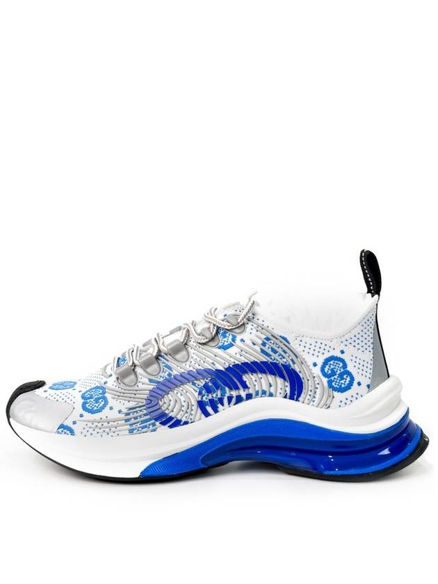 Luxury Gucci Trending 2025 35 5 Luxury Gucci Trending 2025 Women Run Monogram Knit Sneakers White Blue