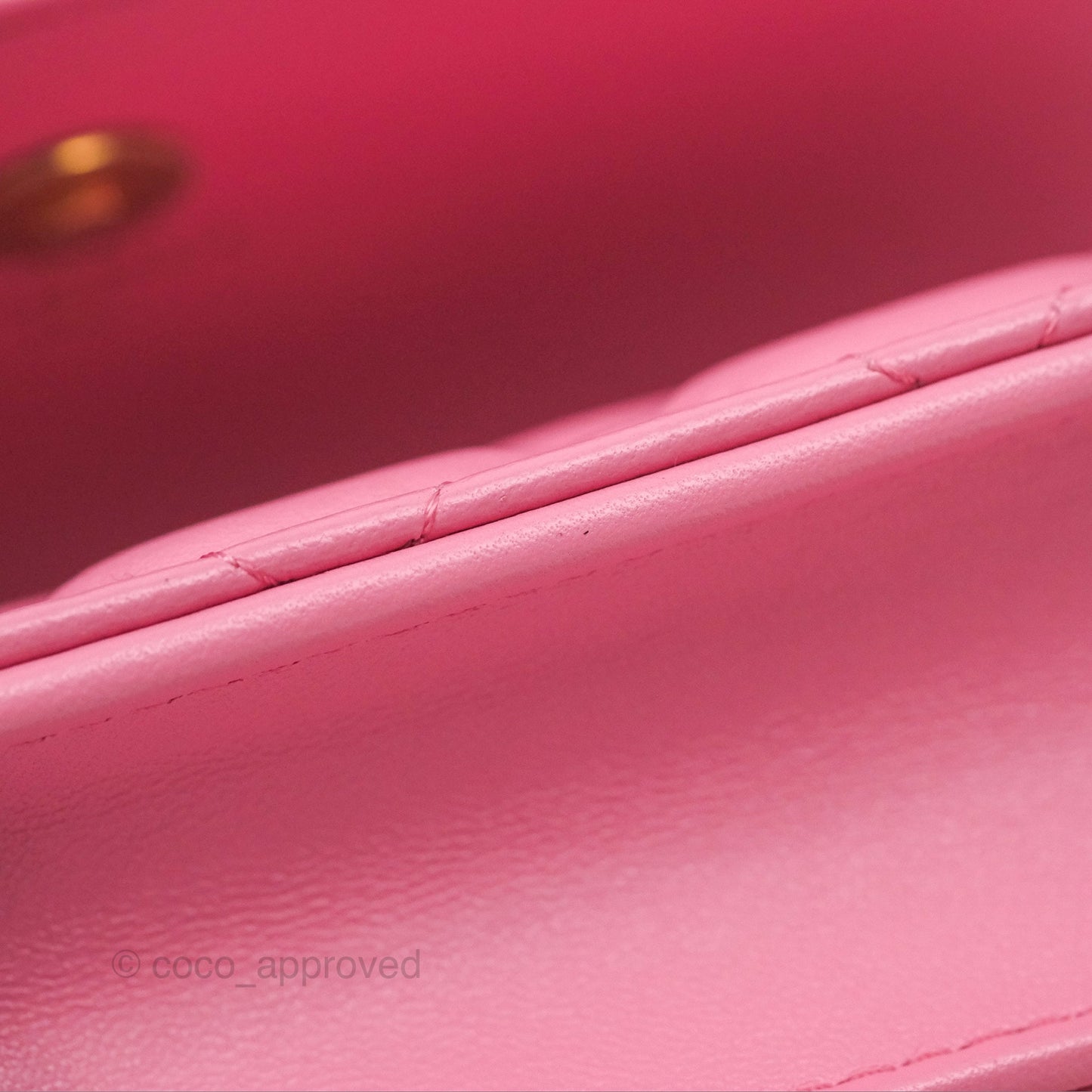Chanel Top Handle Mini WOC Phone Holder with Chain Pink Lambskin