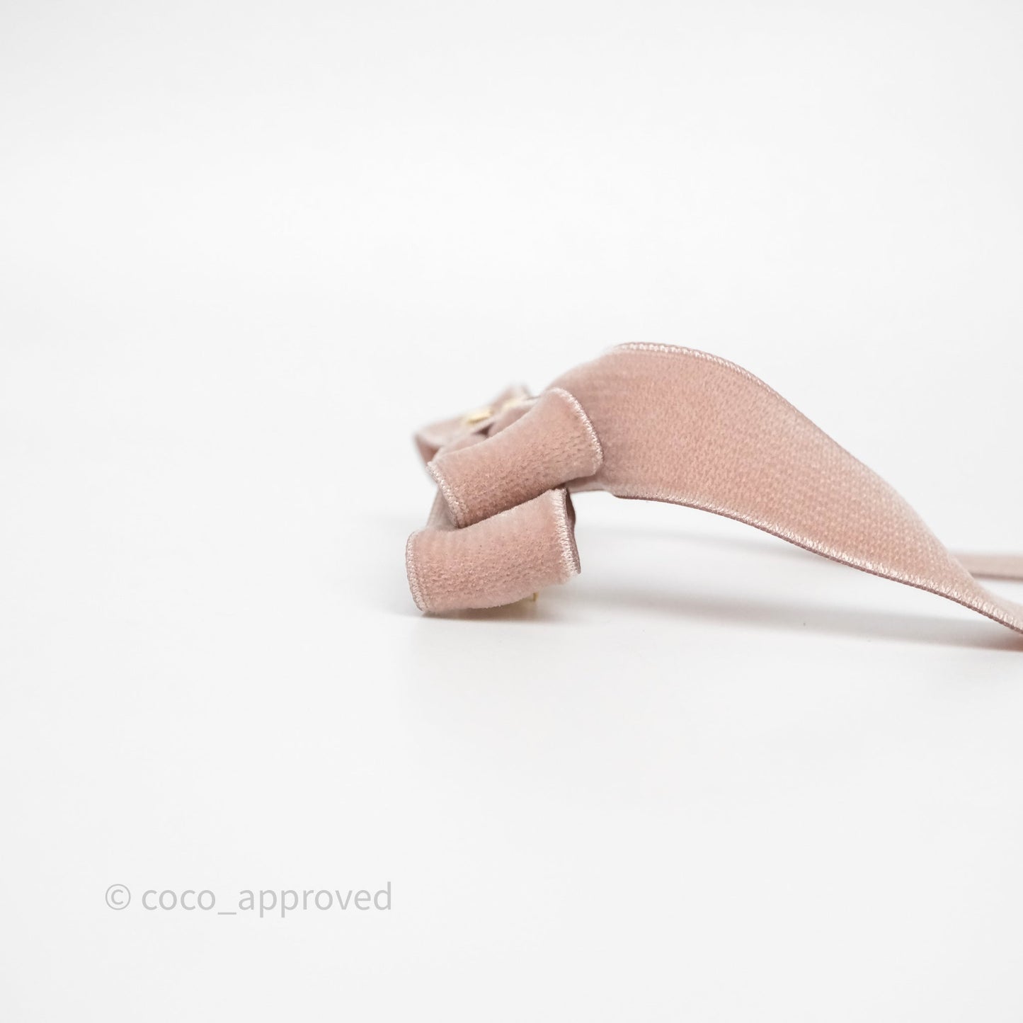 Miu Miu Velvet Hair Clip Alabaster Pink