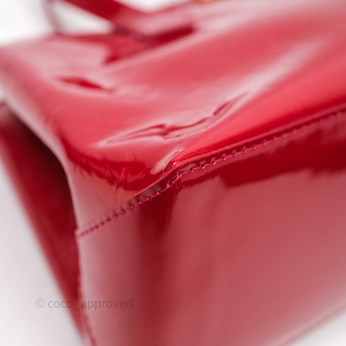 Louis Vuitton Vernis Wilshire Monogram Tote Bag Red