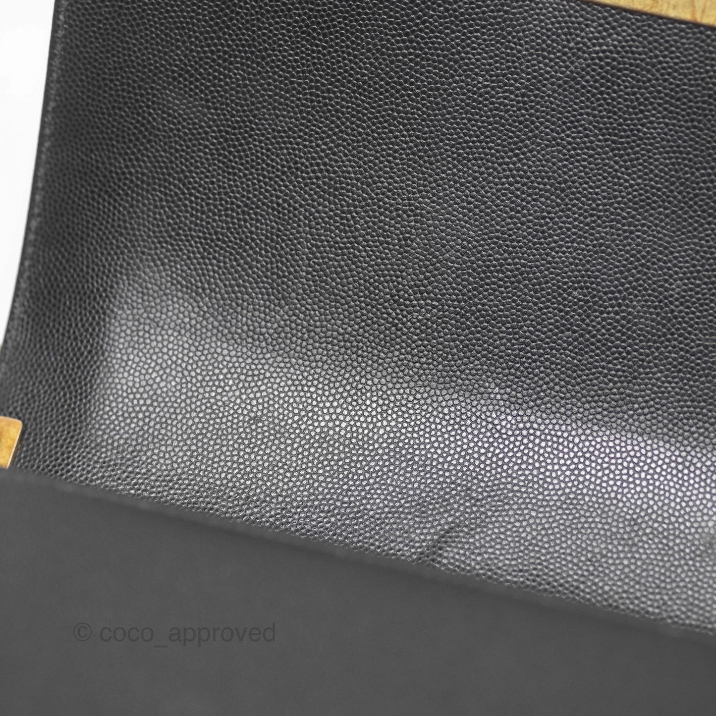 Chanel Medium Boy Quilted Black Caviar Aged Gold Hardware
