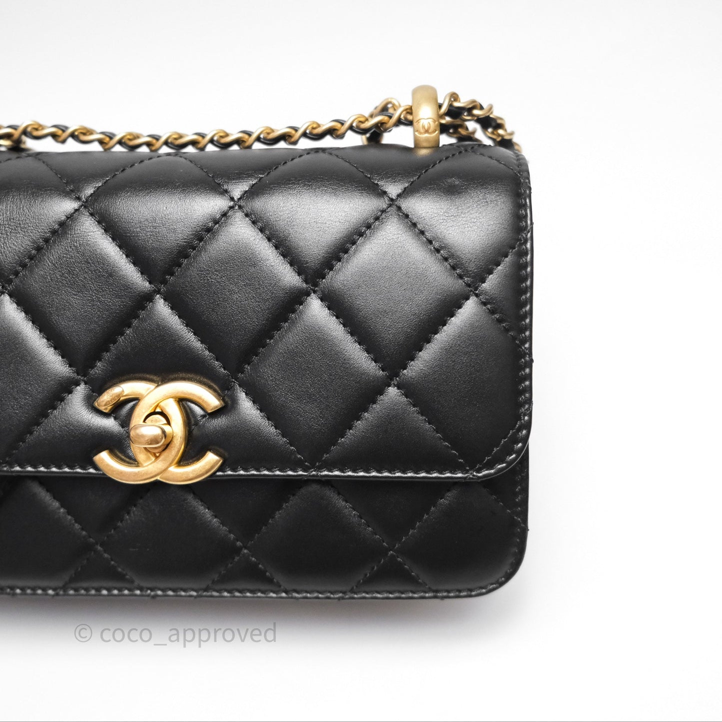 Chanel Quilted Mini Perfect Fit Adjustable Black Calfskin Gold Hardware