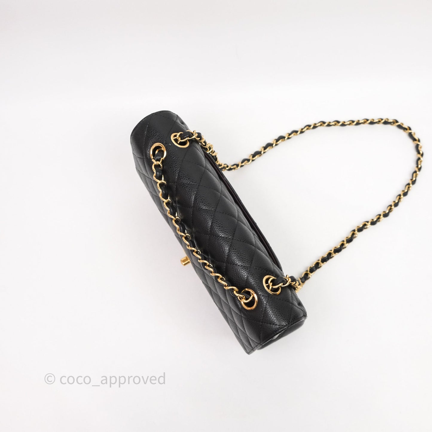 Chanel Medium Classic Flap Quilted Black Caviar Gold Hardware