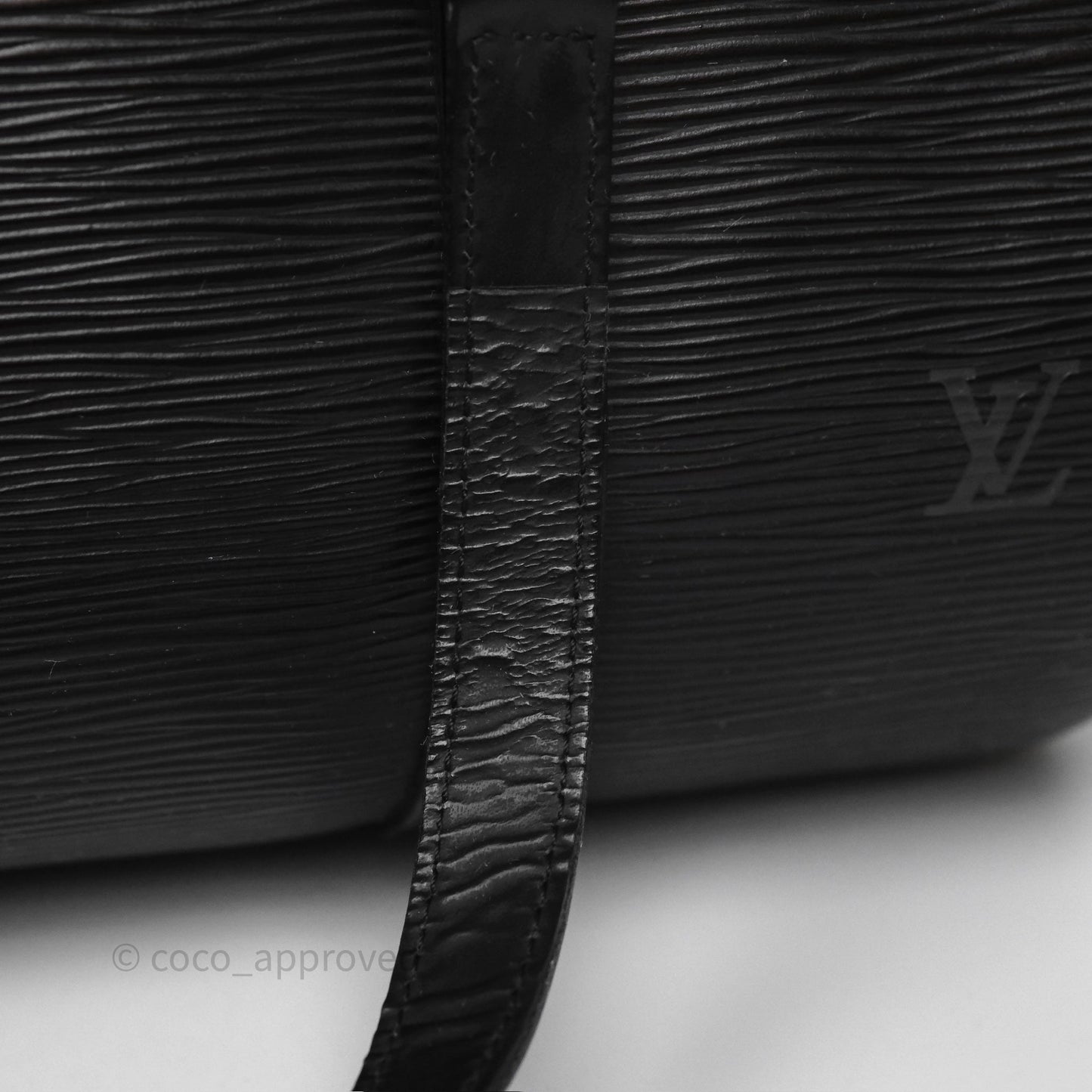 Louis Vuitton Epi Soufflot Bag Black Gold Hardware