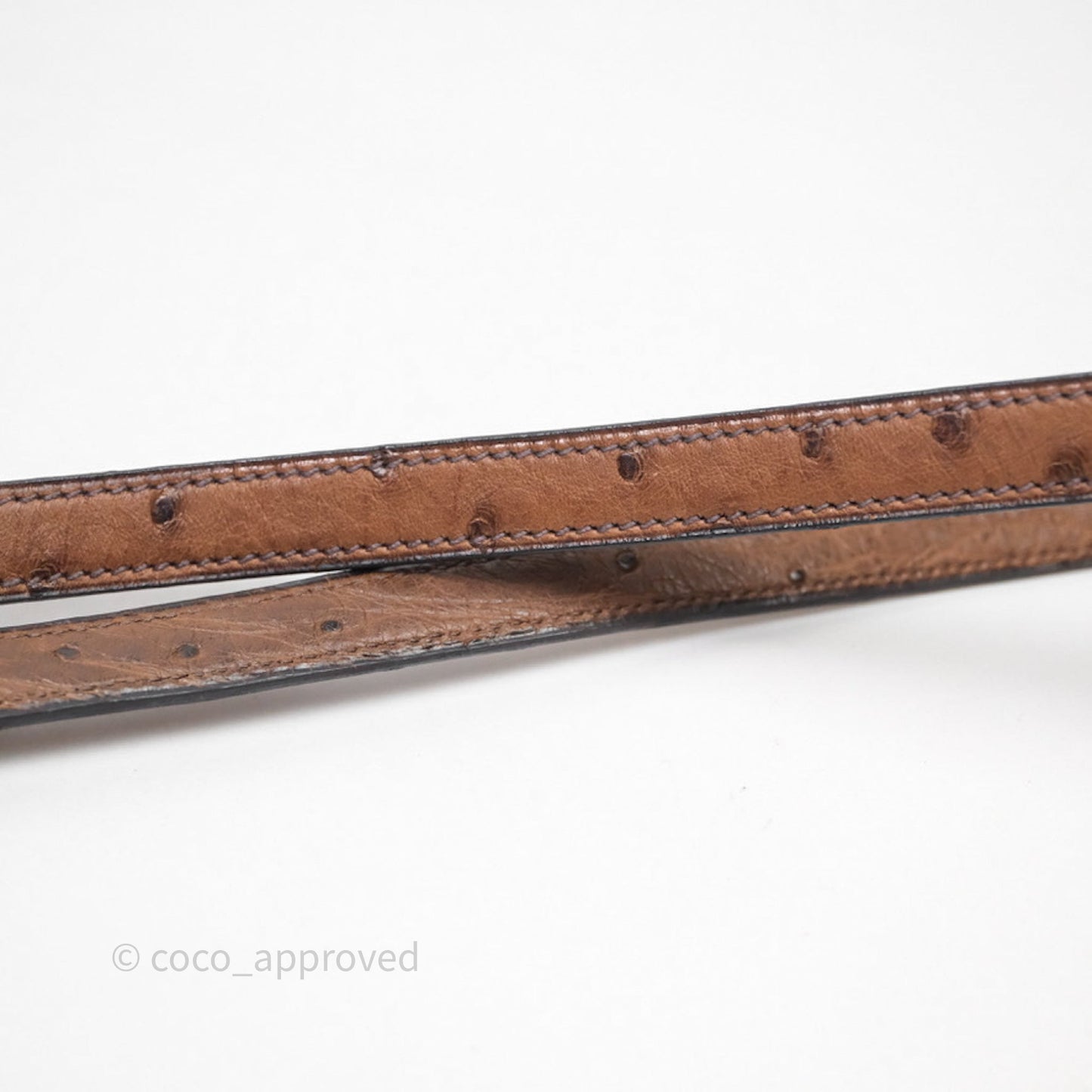 Hermès Kelly 28 Chocolate Ostrish Sellier Gold Hardware