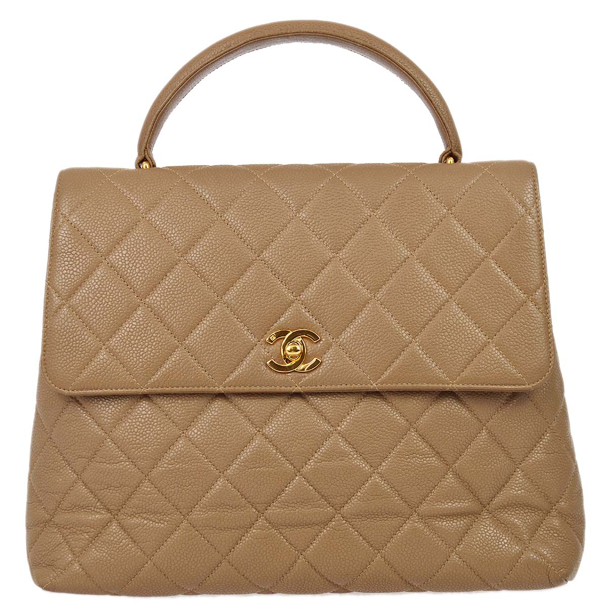 Luxury Chanel 1996-1997 Beige Caviar Kelly 30