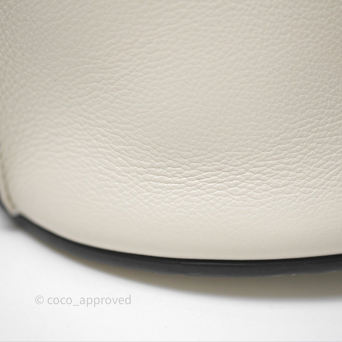 Loewe Gate Bucket Handle Bag Soft White Grained Calfskin