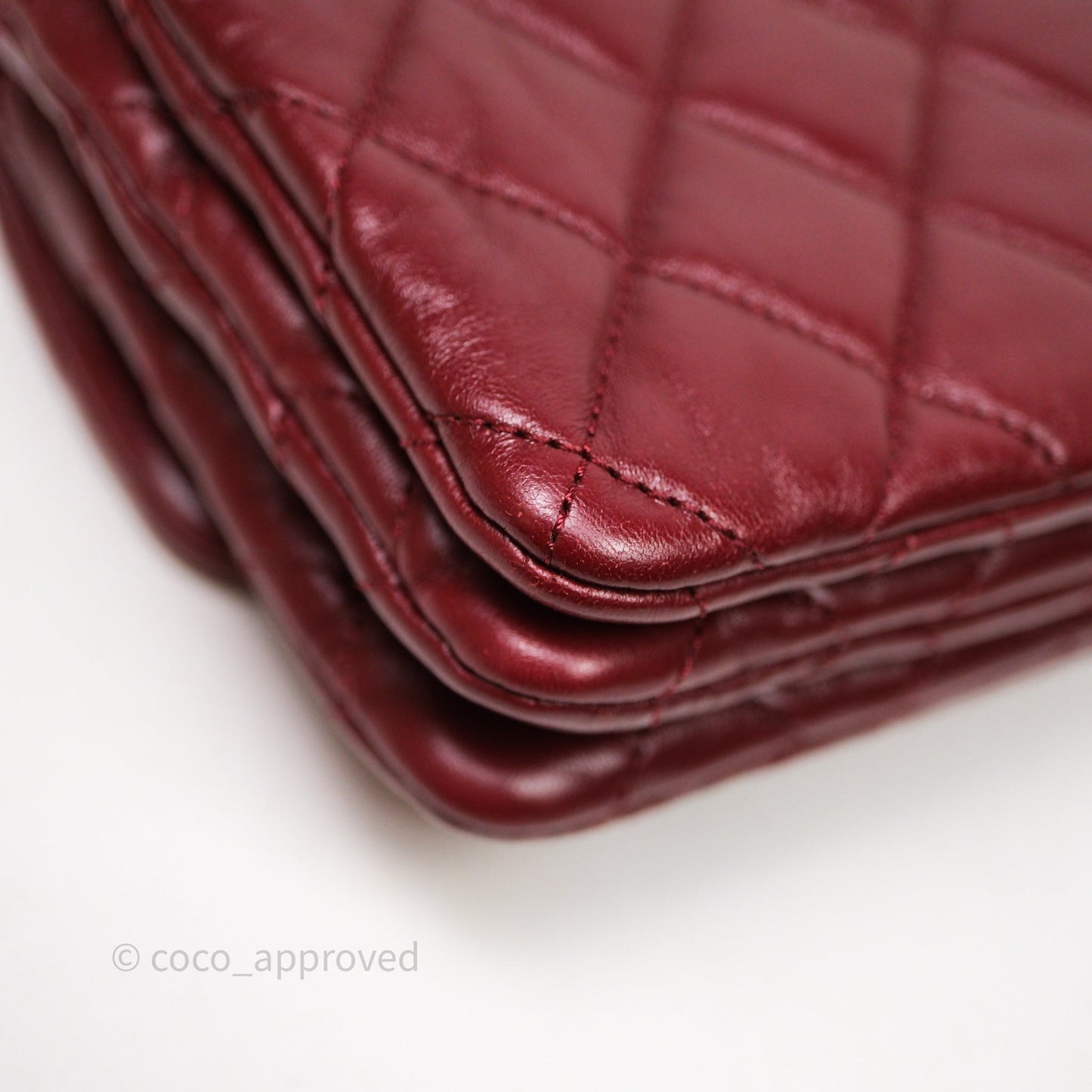 Chanel Small All Slide Adjustable Chain Flap Bag Burgundy Lambskin Aged Gold Hardware