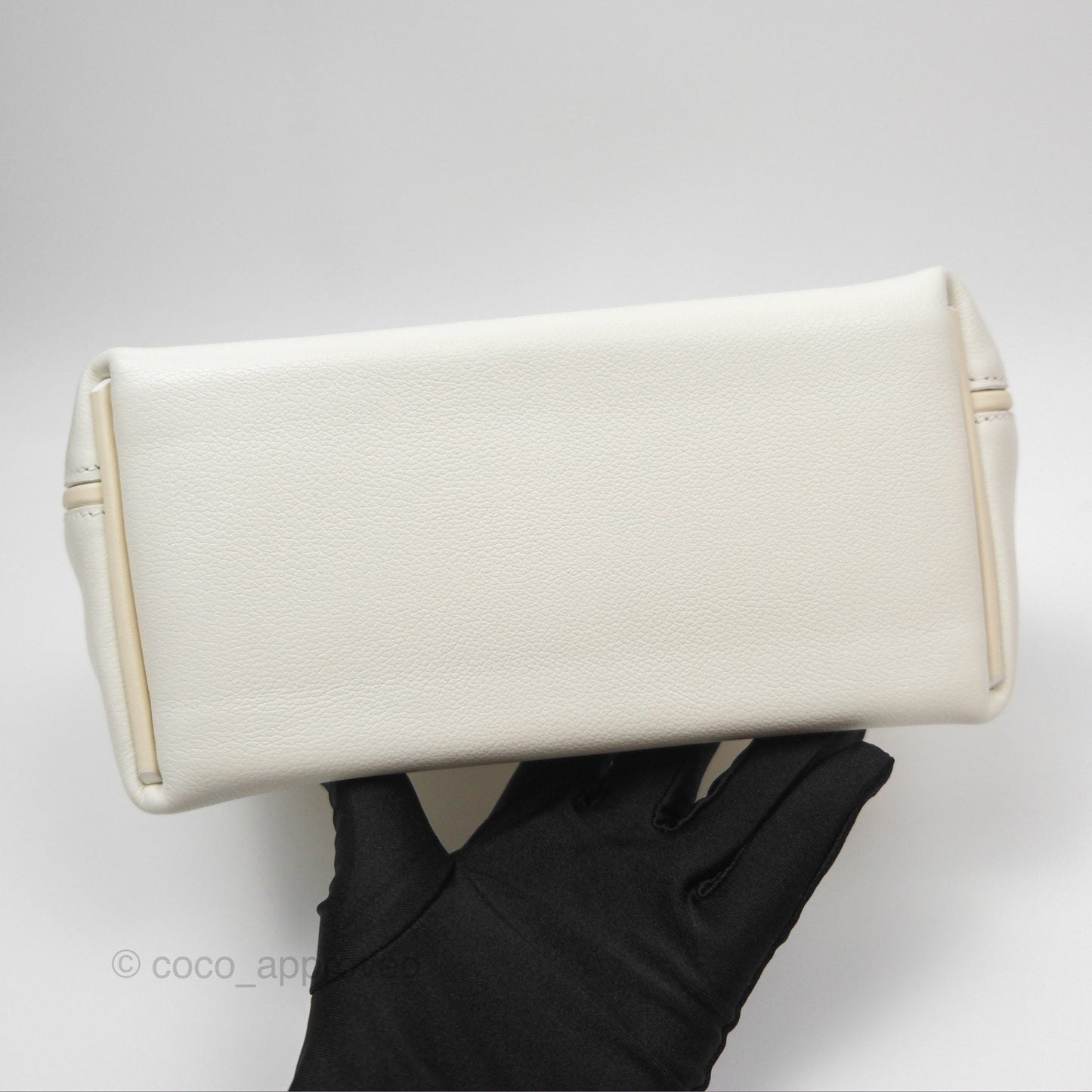 Hermès 24/24 21 Mini Blanc 01/ Nata I2 Evercolor/ Swift Palladium Hardware