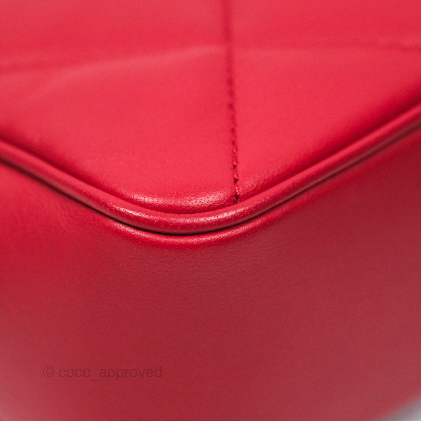 Chanel Easy Carry Flap Bag With Handle Red Lambskin Gold Hardware