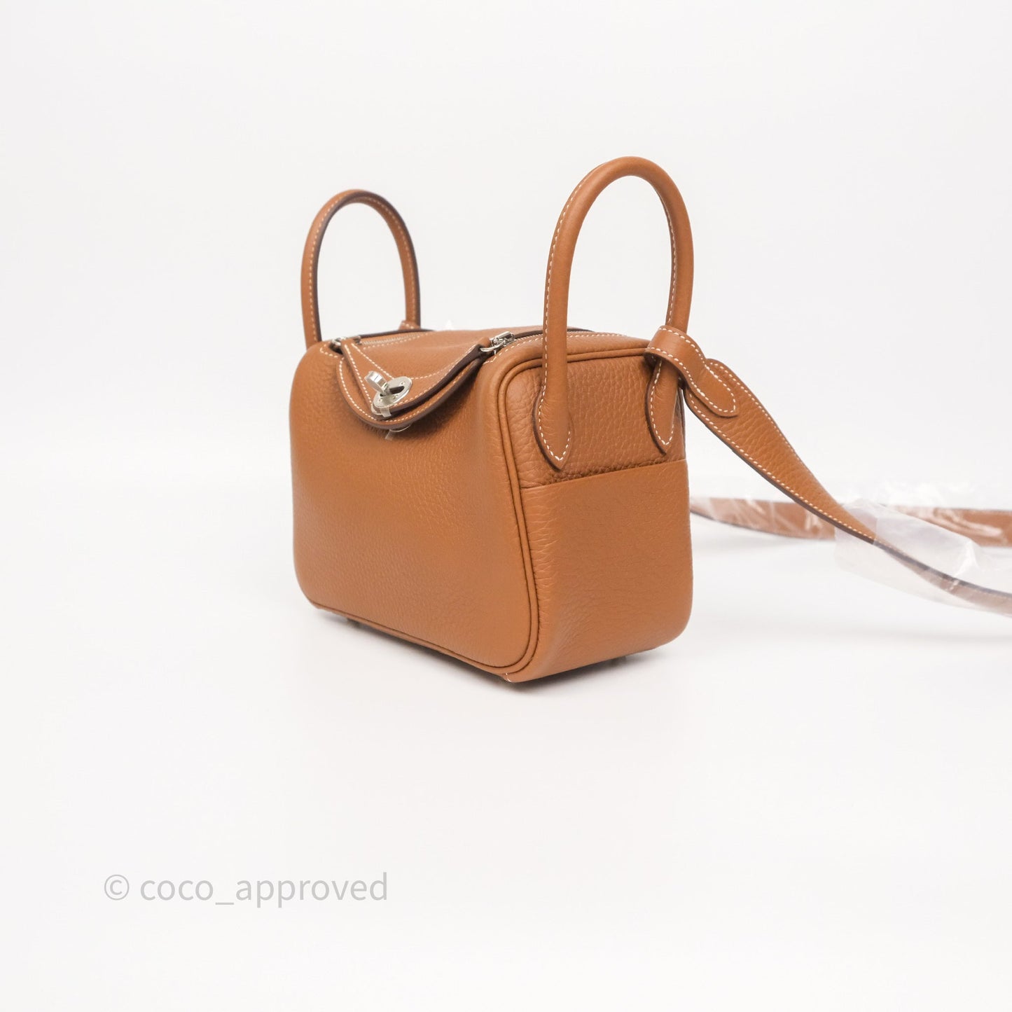 Hermès Mini Lindy 20 Gold 37 Clemence Palladium Hardware
