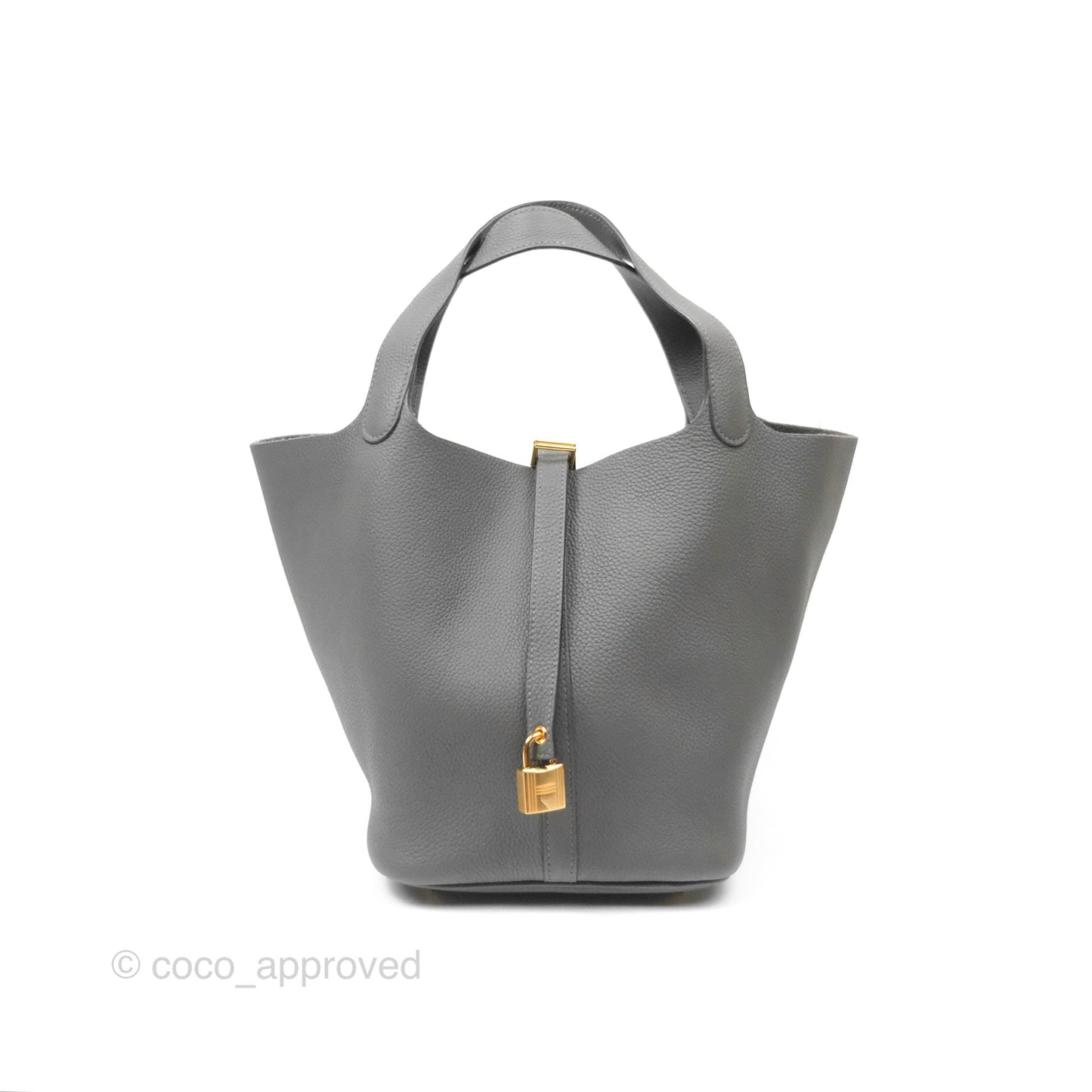 Hermès Picotin 22 Graphite Taurillon Maurice Gold Hardware