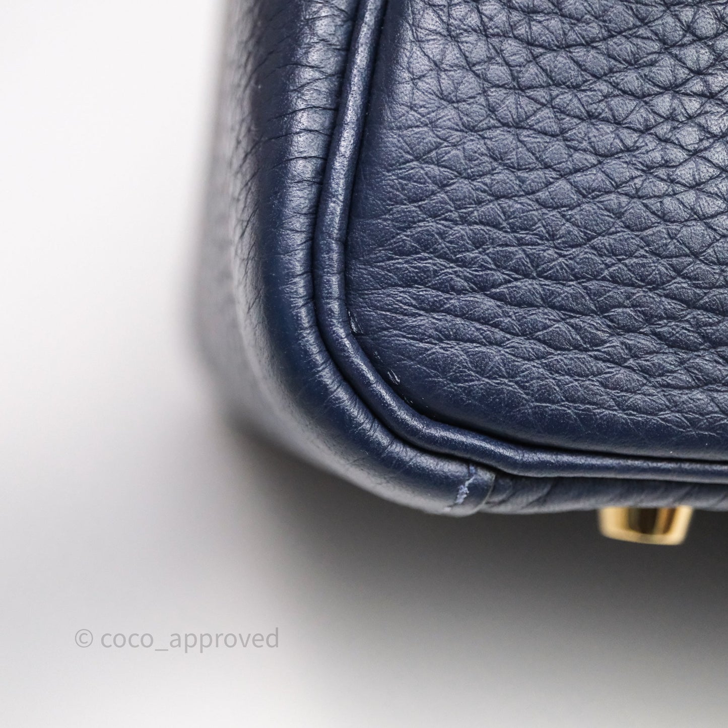 Hermès Lindy 30 Bleu Nuit 2Z Clemence Gold Hardware
