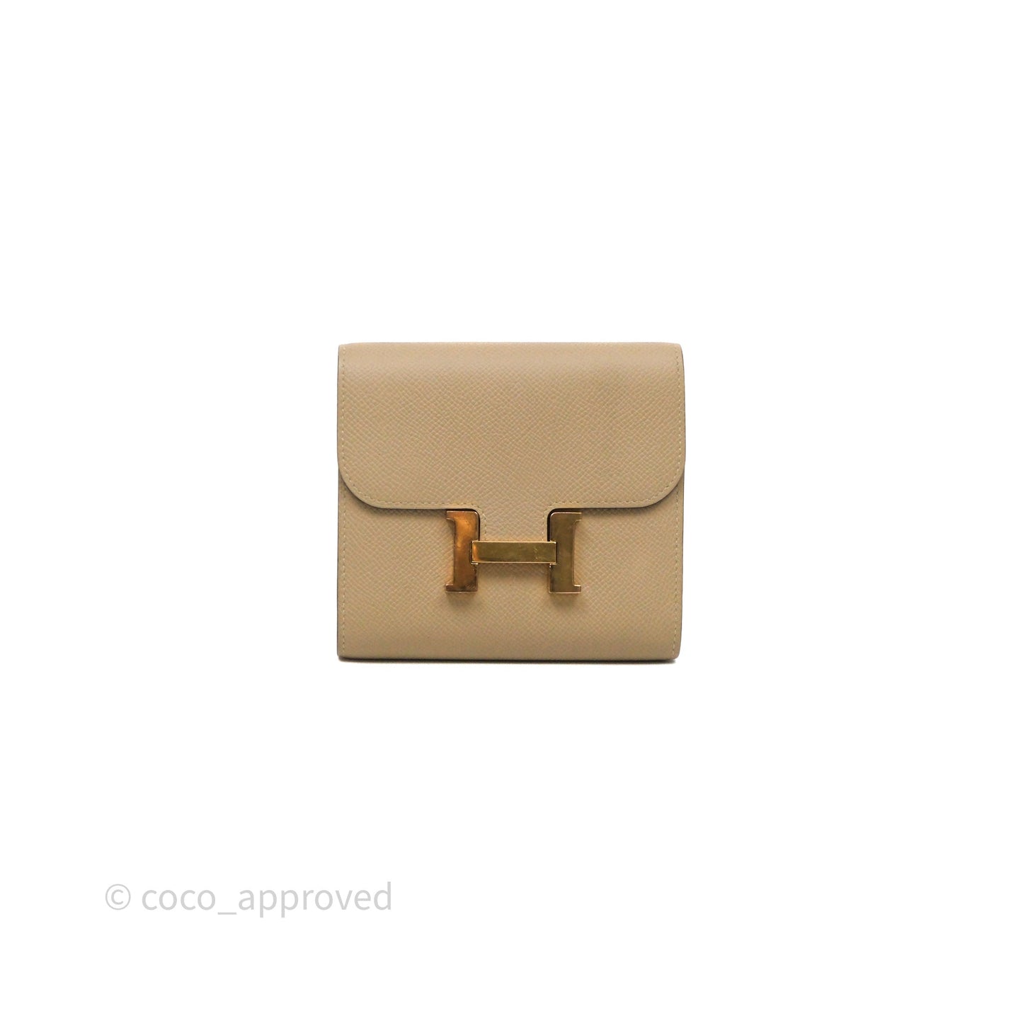 Hermès Constance Short Wallet Trench Epsom Gold Hardware