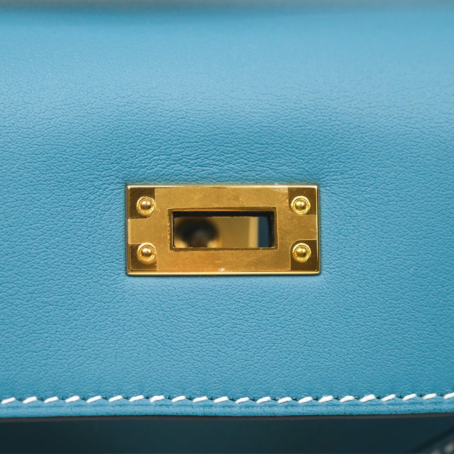 Hermès Kelly Mini Pochette Bleu Jean Swift Gold Hardware